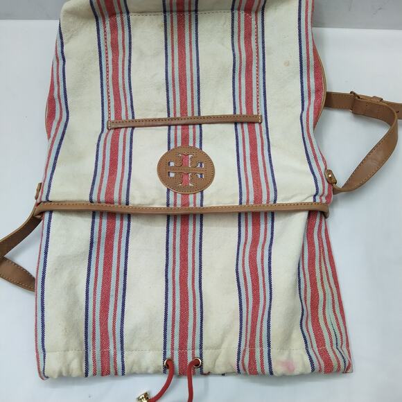 Tory Burch Multicolor Stripes Bucket Drawstring Crossbody Bag - Picture 9 of 16